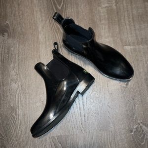 Ralph Lauren Black Rain Booties Sz 8
